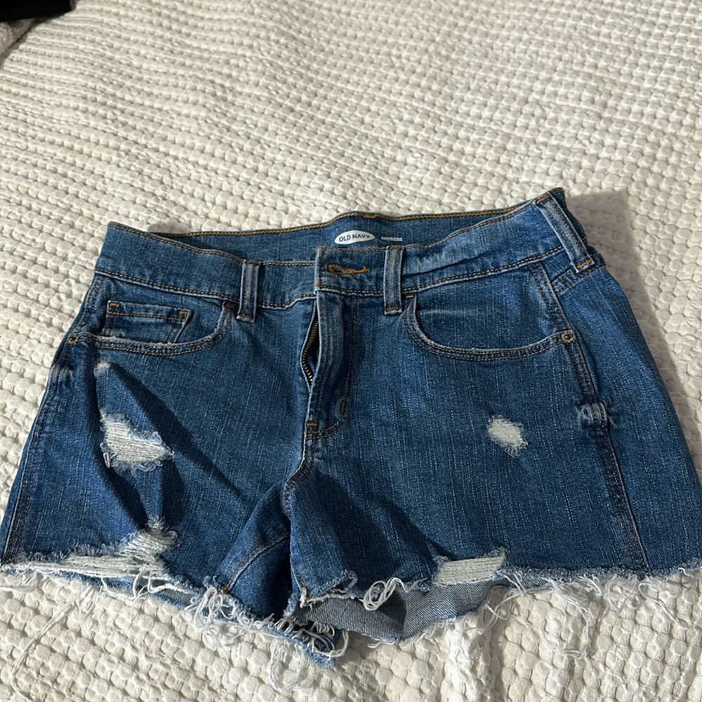 Denim short shorts
